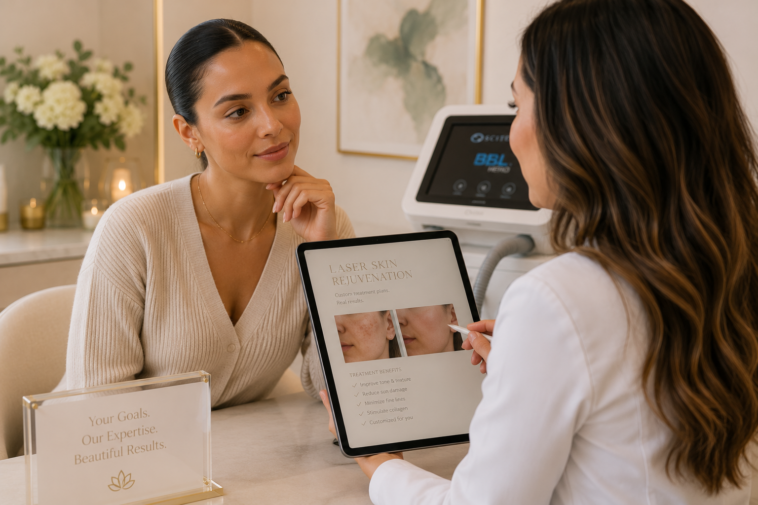 Laser skin rejuvenation consultation at Identity Aesthetics MedSpa